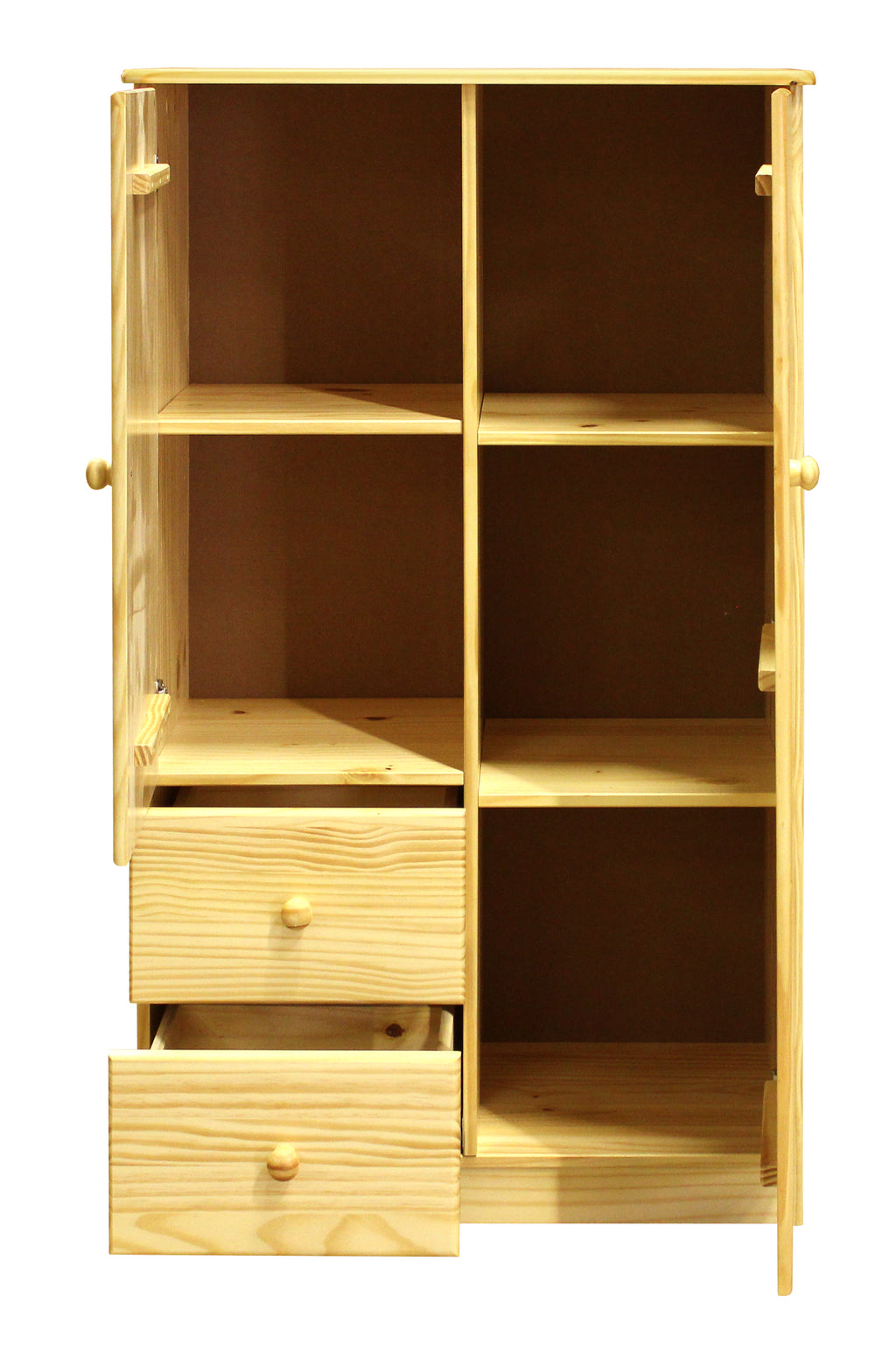 Möbilia - Kleiderschrank 80x43x136 cm natur