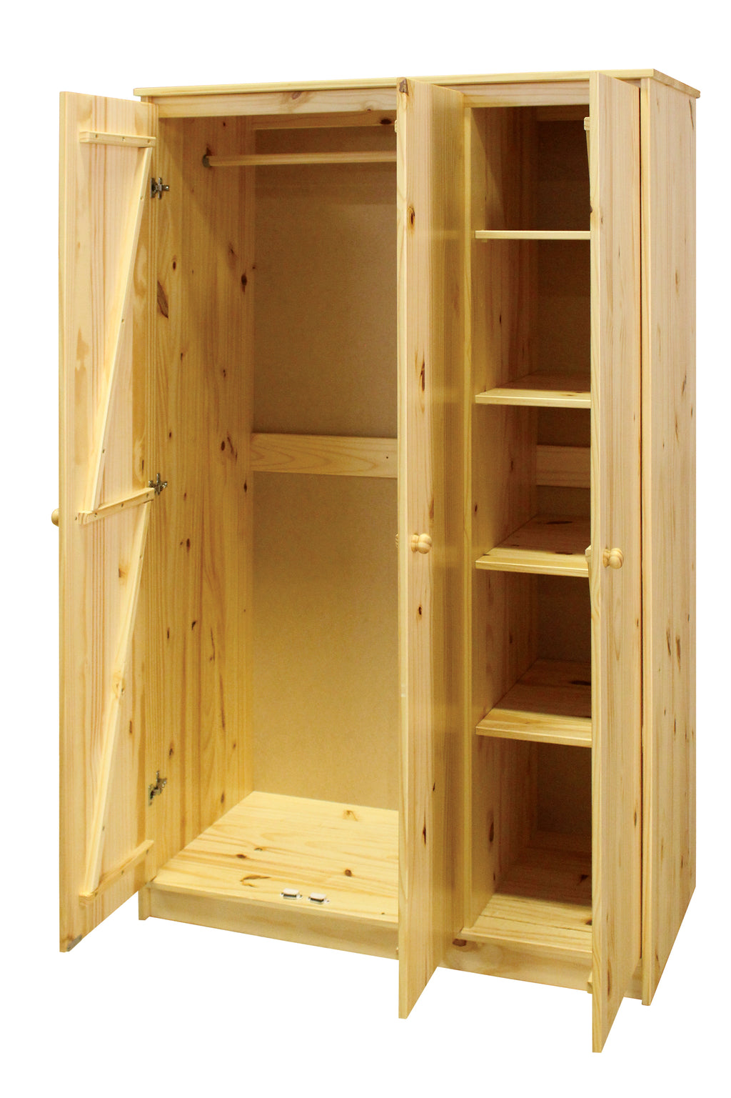 Möbilia - Kleiderschrank 107x50x175 cm natur