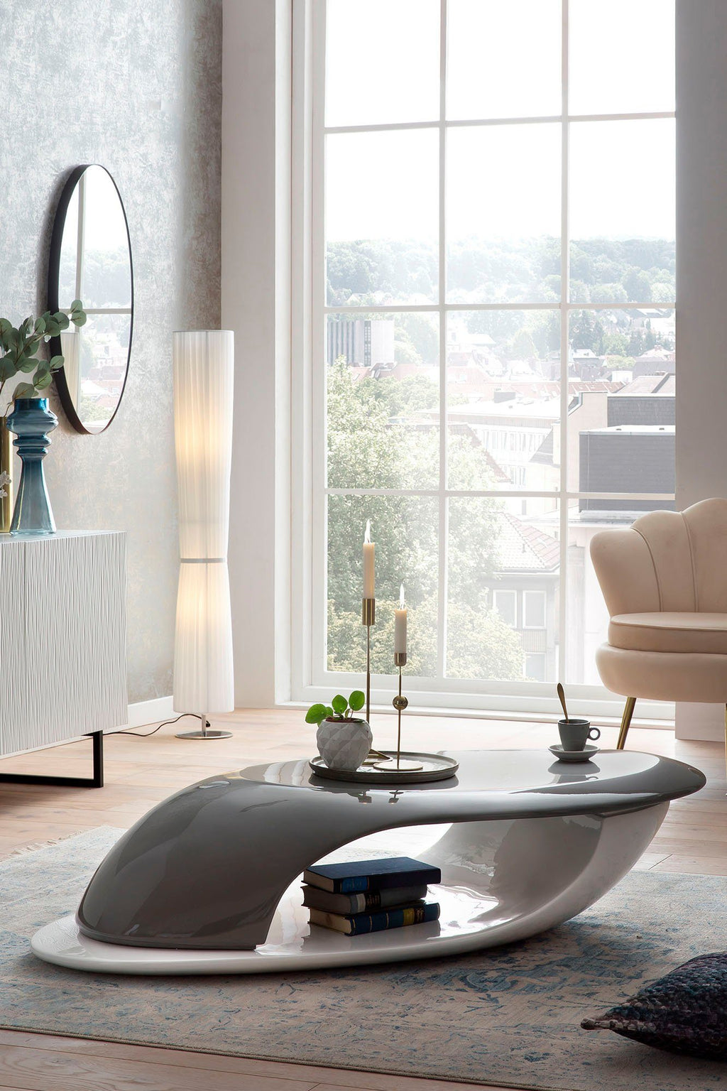 Sales Fever - Couchtisch zweifarbig aus Fiberglas