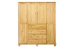 Möbilia - Kleiderschrank 156x52x177 cm natur