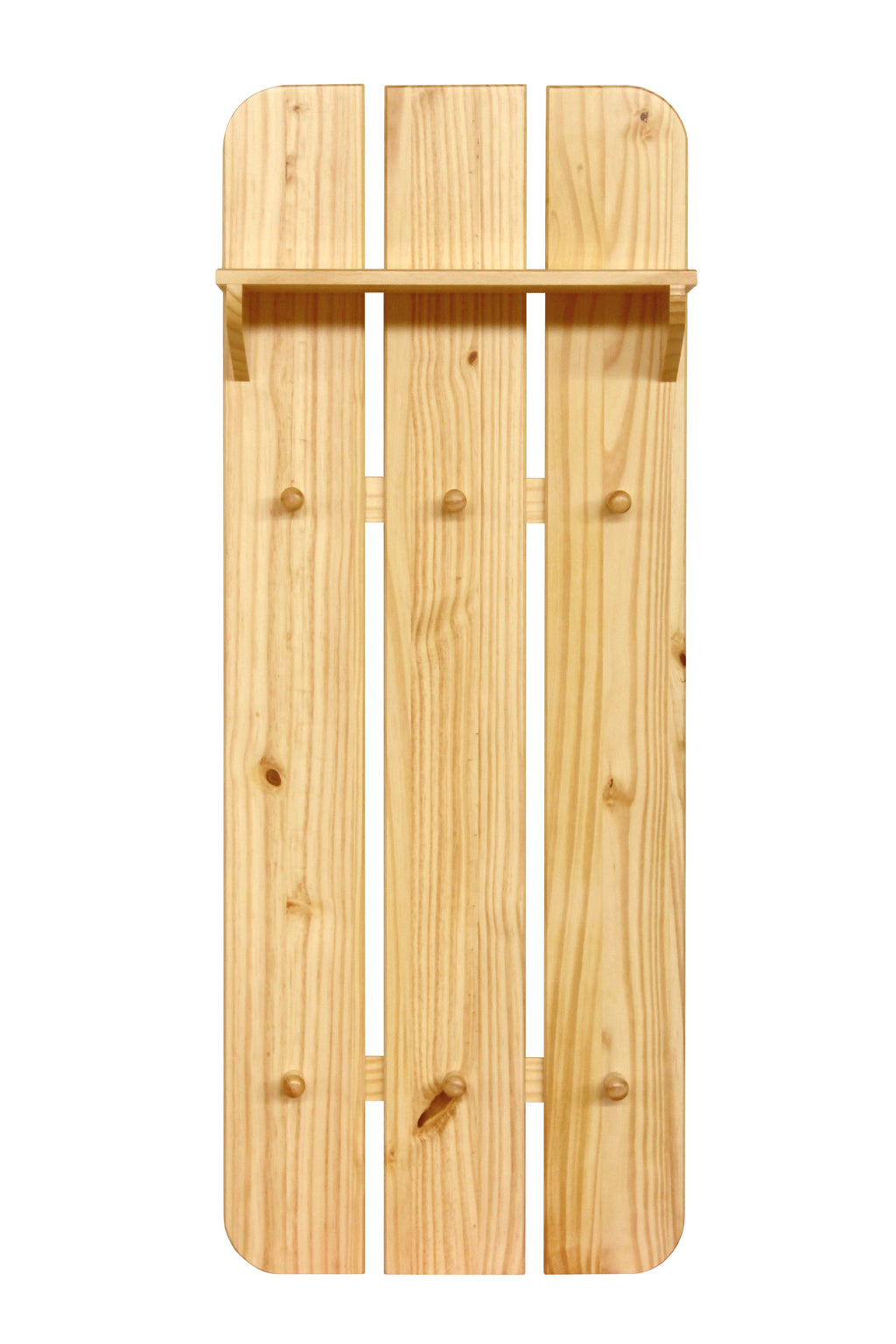Möbilia - Wandgarderobe 47x20x121 cm natur