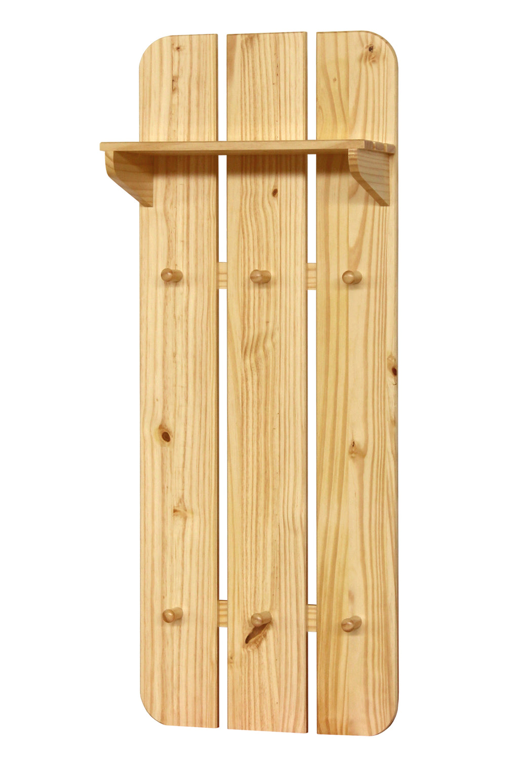 Möbilia - Wandgarderobe 47x20x121 cm natur