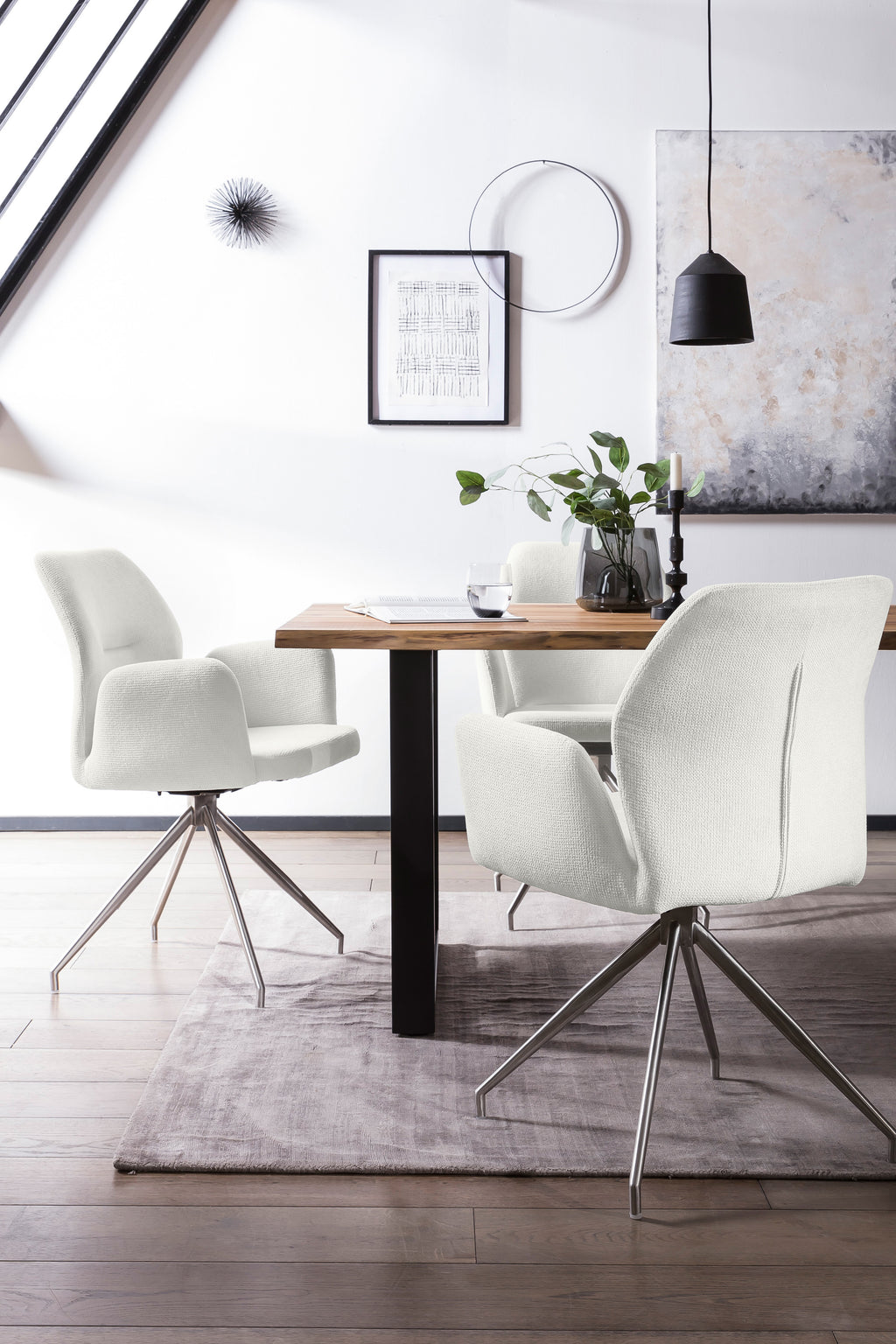 Sales Fever - Armlehnstuhl mit 180° Drehfunktion Creme