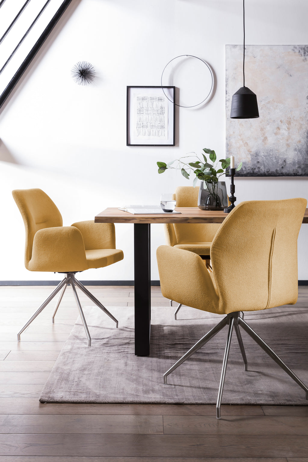 Sales Fever - Armlehnstuhl mit 180° Drehfunktion Gelb