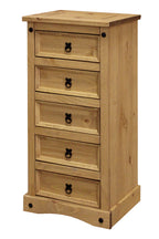 Möbilia - Kommode 53x39x109 cm natur