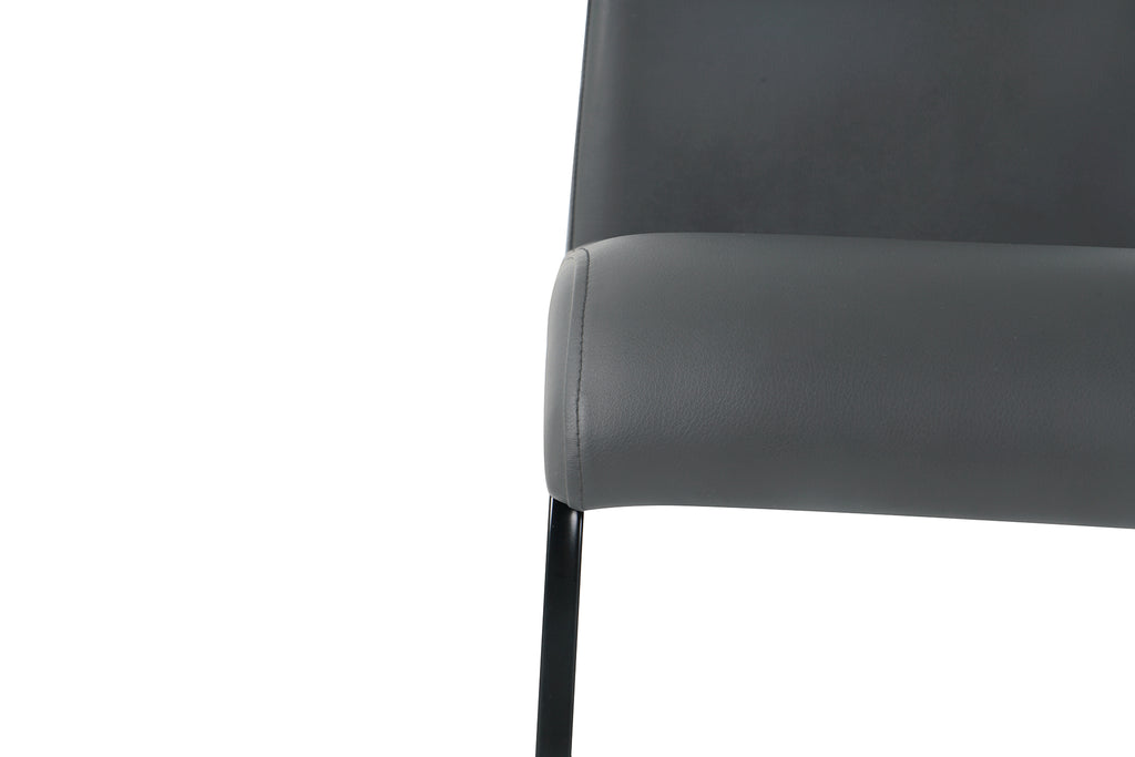 Möbilia - Stuhl, 2er-Set 42x56x98 cm grau, schwarz
