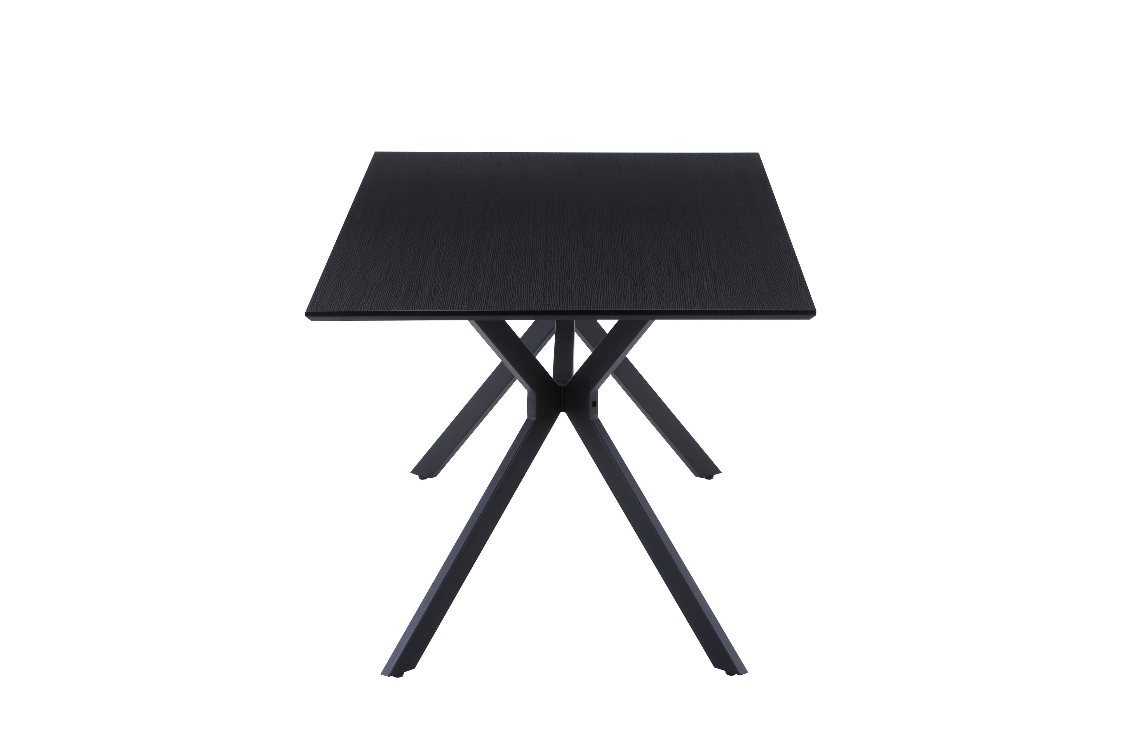 Möbilia - Tisch 180x90x75 cm dunkelgrau, schwarz mit Mittelstrebe