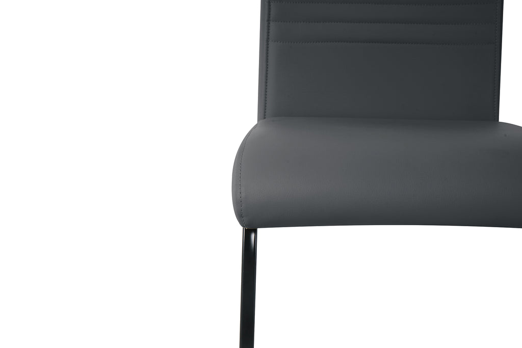 Möbilia - Stuhl, 2er-Set 42x59x97 cm grau, schwarz