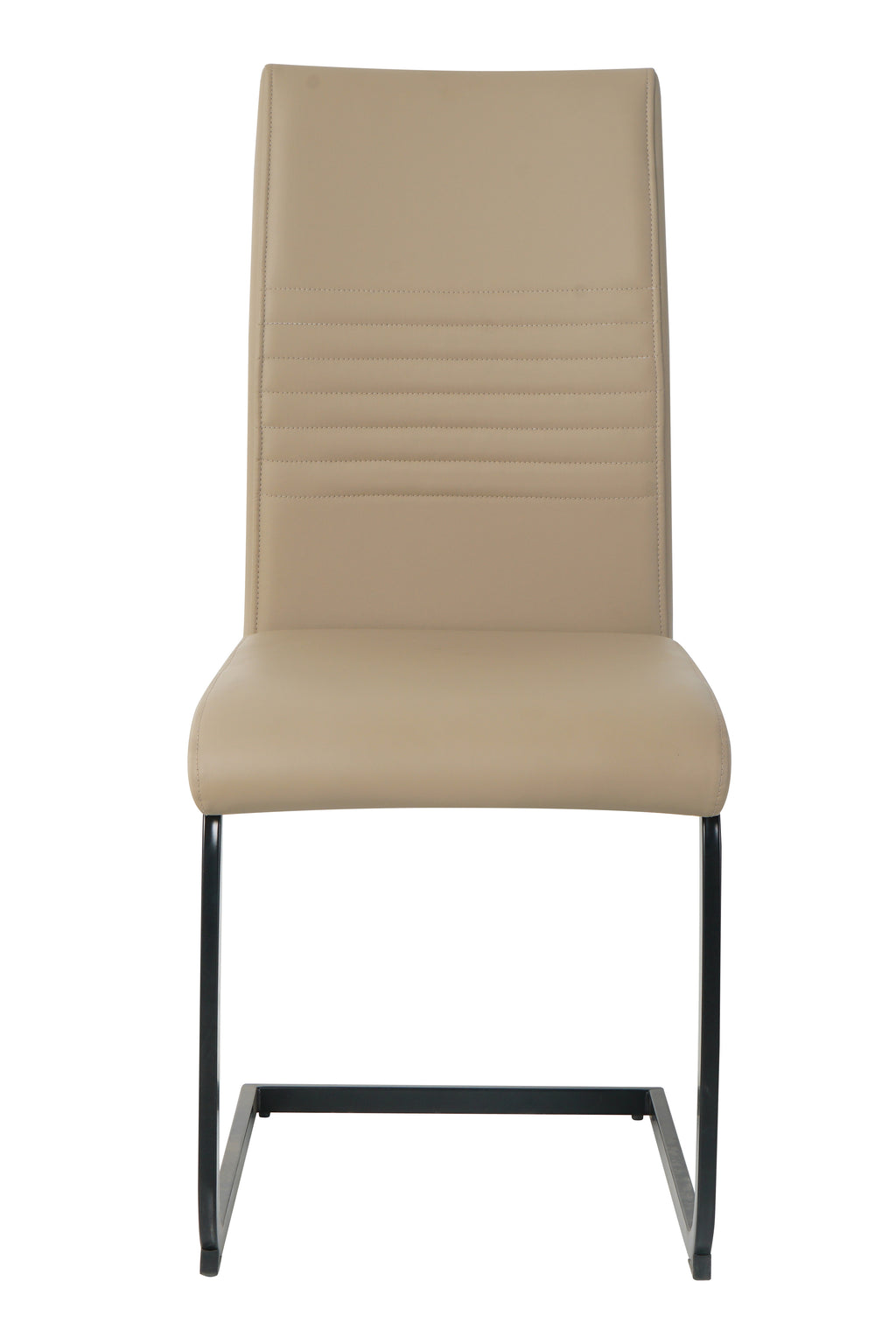 Möbilia - Stuhl, 2er-Set 42x59x97 cm taupe, schwarz