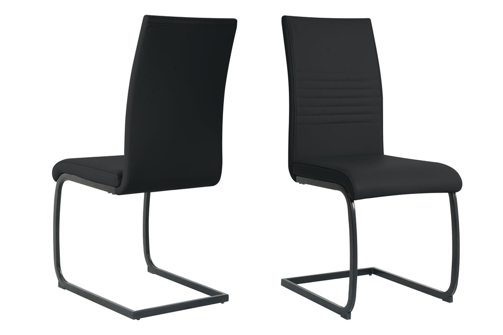 Möbilia - Stuhl, 2er-Set 42x59x97 cm schwarz