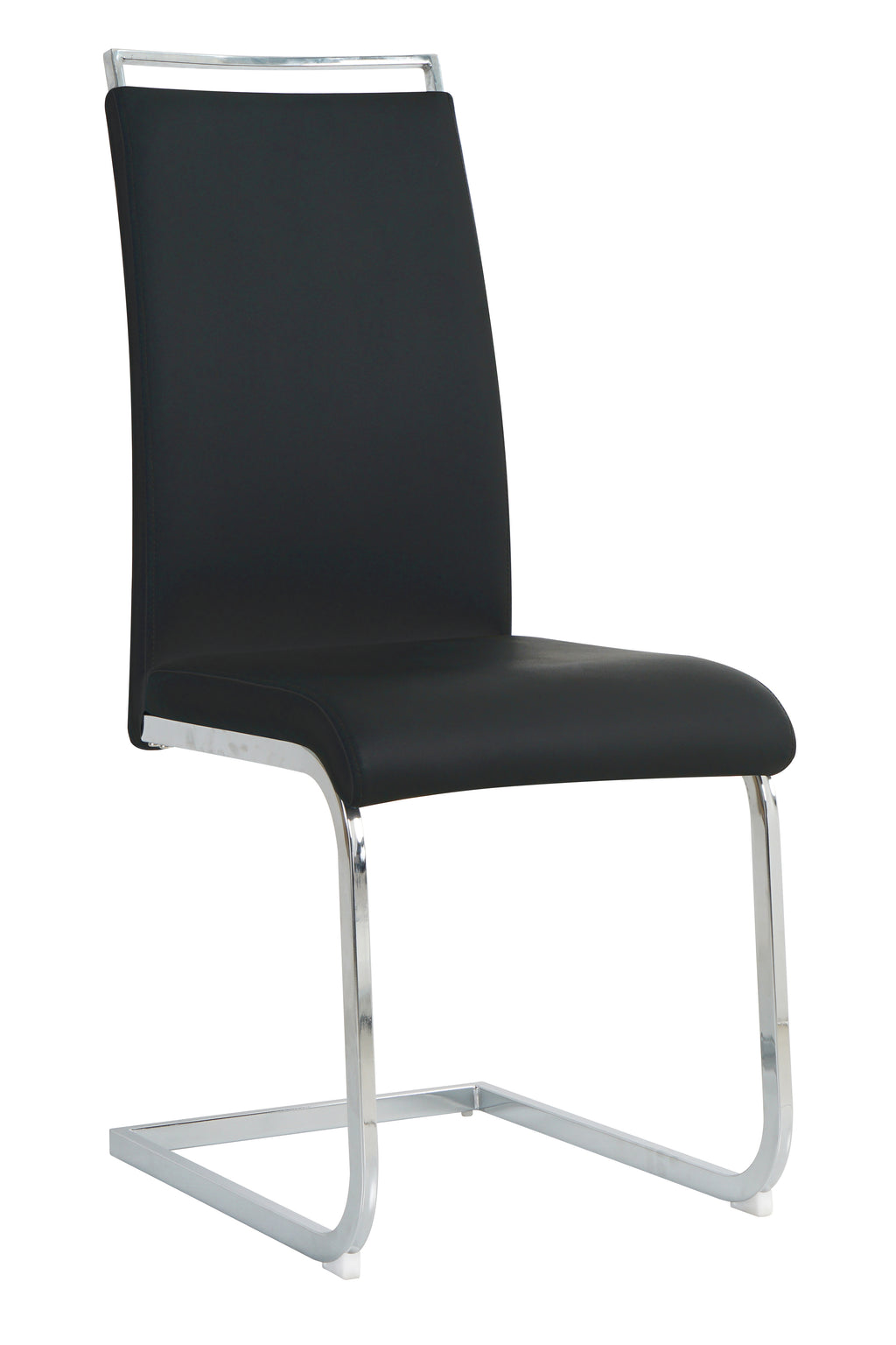 Möbilia - Stuhl, 2er-Set 42x58x101 cm schwarz, silber