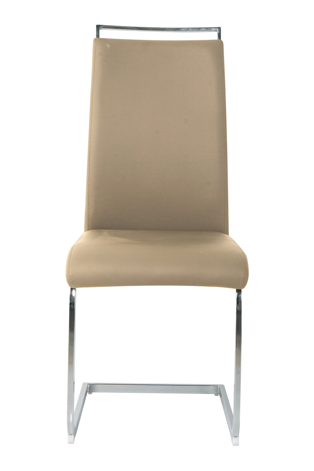 Möbilia - Stuhl, 2er-Set 42x58x101 cm taupe, silber