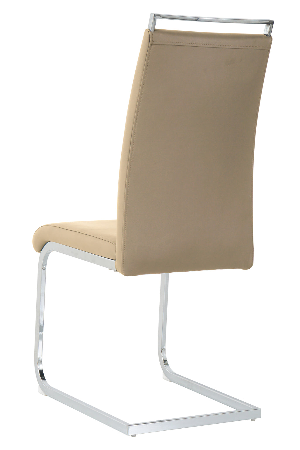 Möbilia - Stuhl, 2er-Set 42x58x101 cm taupe, silber
