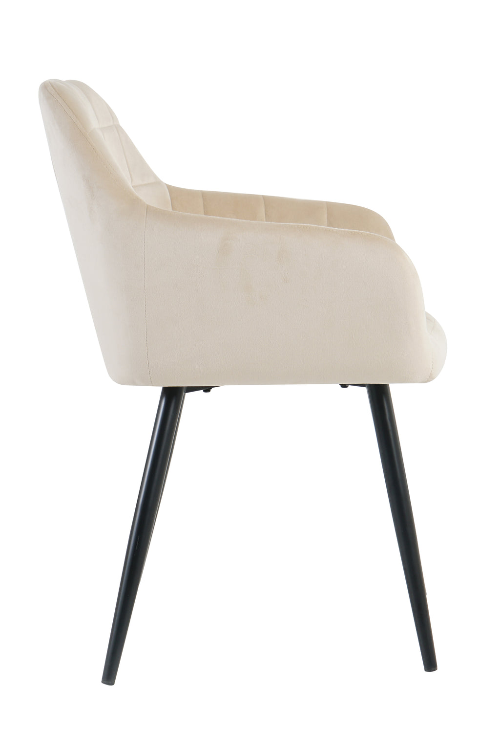 Möbilia - Sessel, 2er-Set 59x62x83 cm beige, schwarz