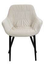 Sales Fever - Armlehnstuhl mit Wabensteppung Samt Creme#