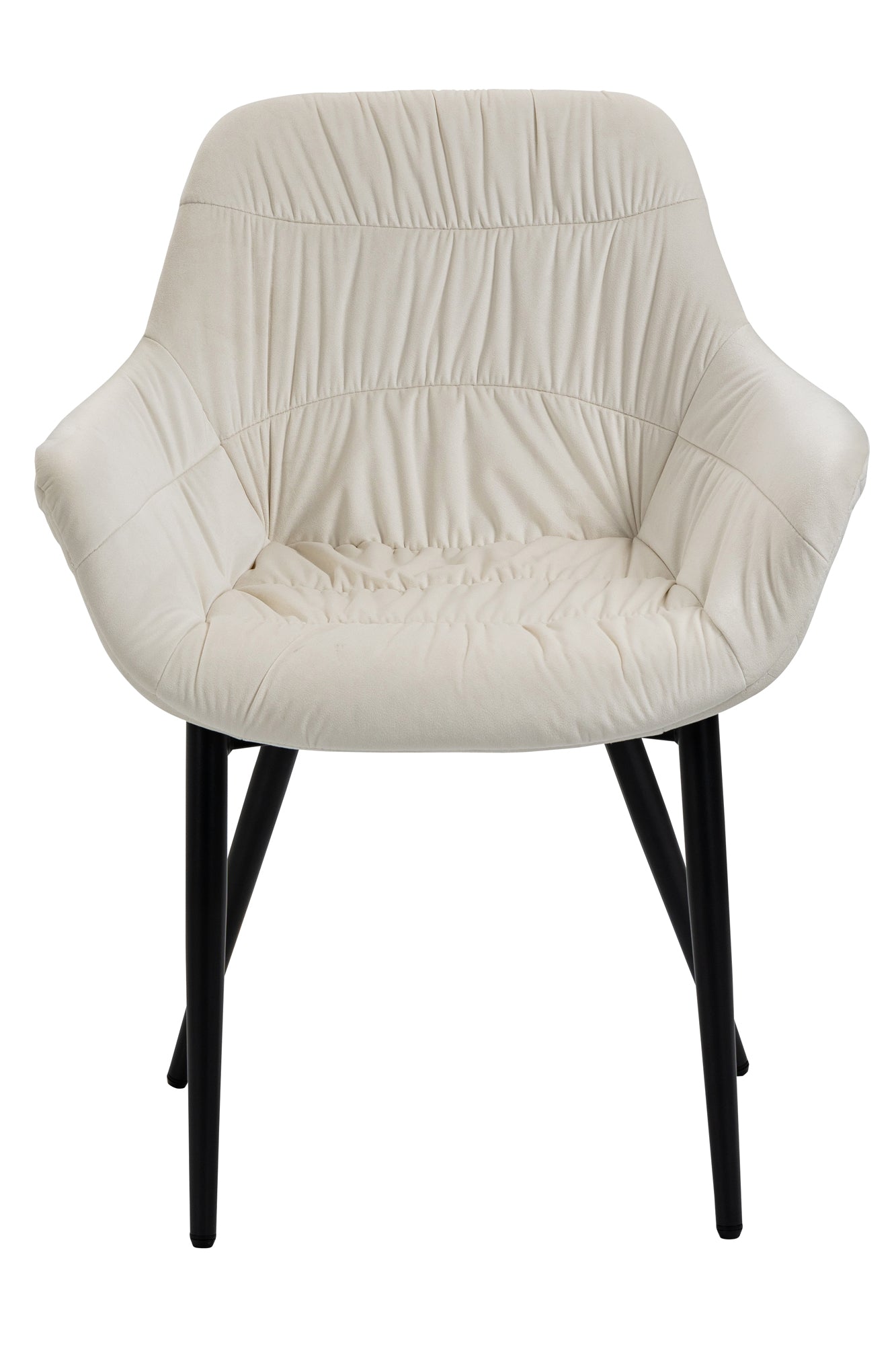 Sales Fever - Armlehnstuhl mit Wabensteppung Samt Creme#