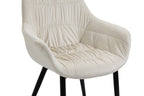 Sales Fever - Armlehnstuhl mit Wabensteppung Samt Creme#