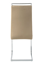 Möbilia - Stuhl, 2er-Set 42x58x101 cm taupe, silber