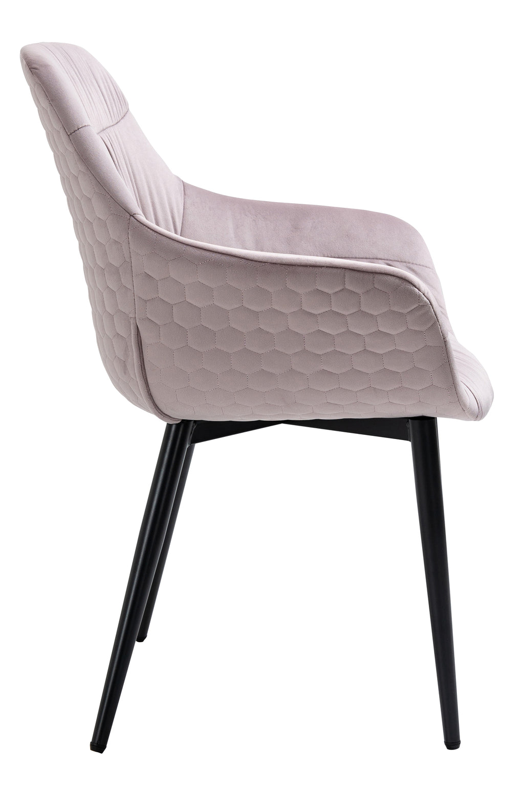 Sales Fever - Armlehnstuhl mit Wabensteppung Samt Rose#