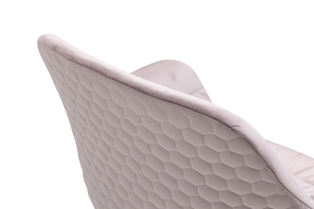 Sales Fever - Armlehnstuhl mit Wabensteppung Samt Rose#