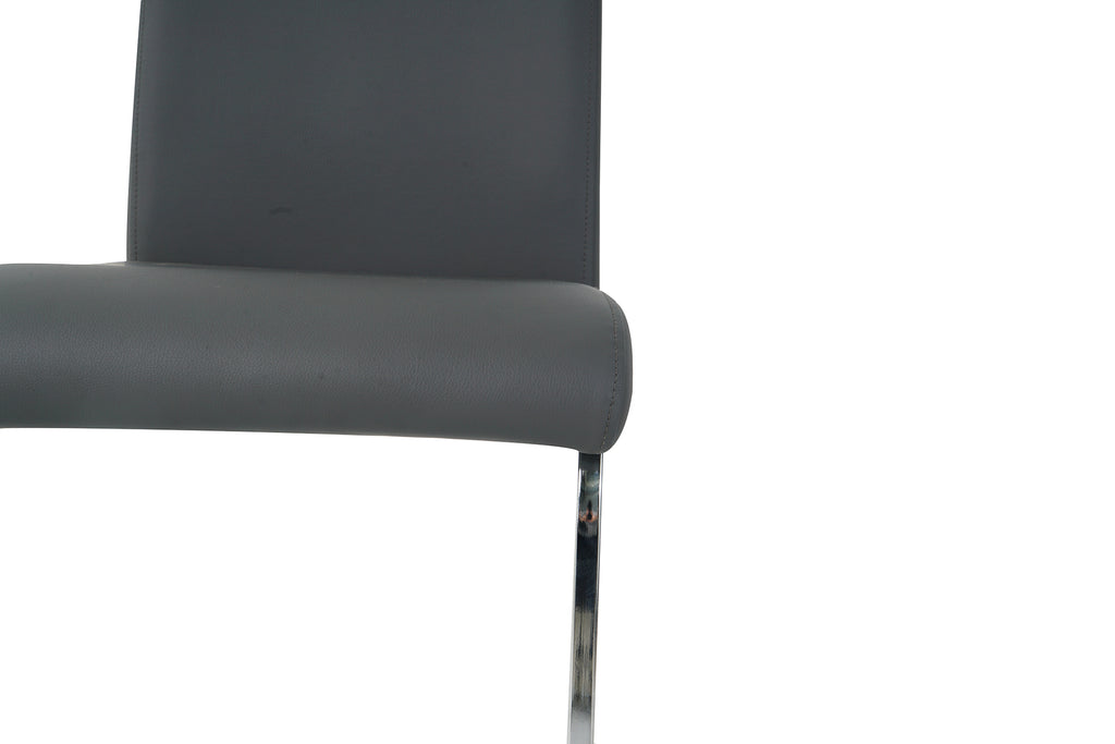 Möbilia - Stuhl, 2er-Set 42x58x101 cm grau, silber