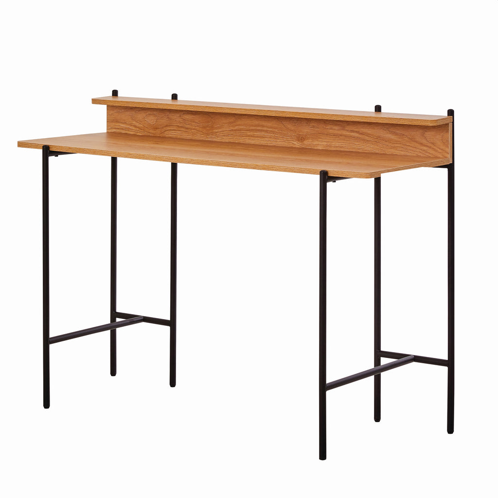 Möbilia - Schreibtisch 120x46x85,5 cm natur, schwarz