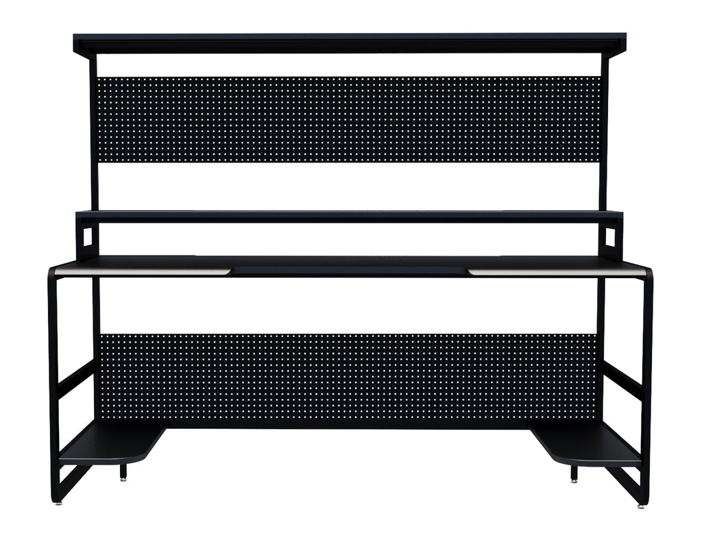 Möbilia - Schreibtisch 180x70x148 cm schwarz
