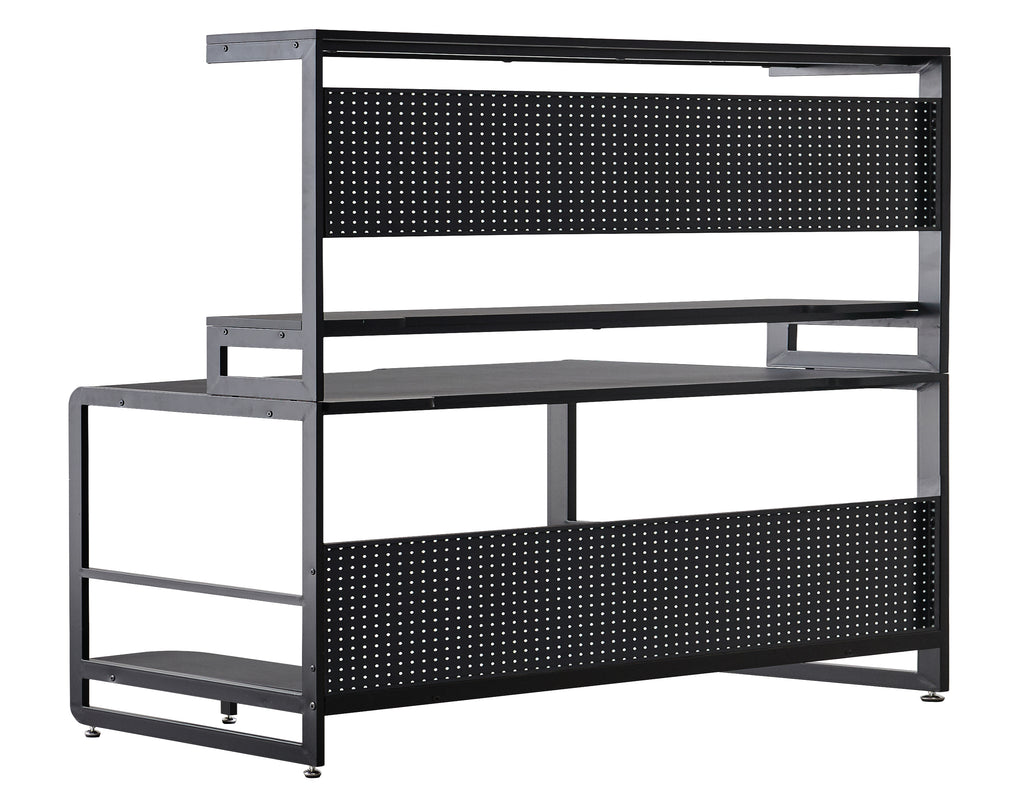 Möbilia - Schreibtisch 180x70x148 cm schwarz