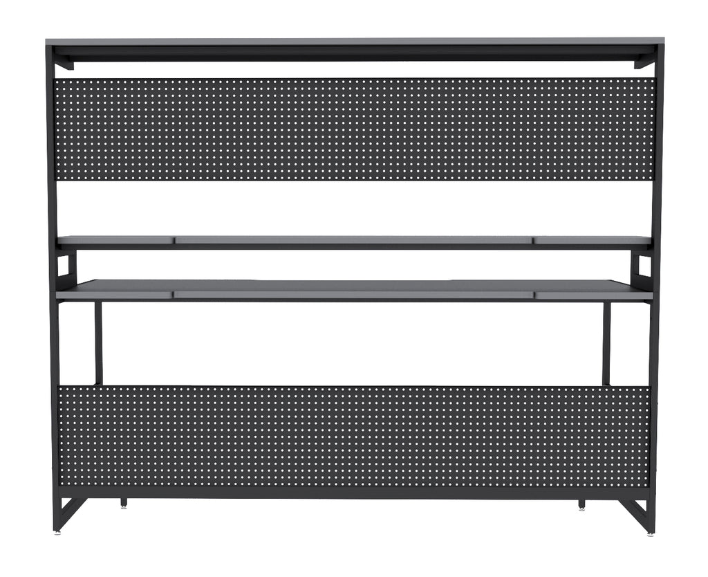 Möbilia - Schreibtisch 180x70x148 cm schwarz