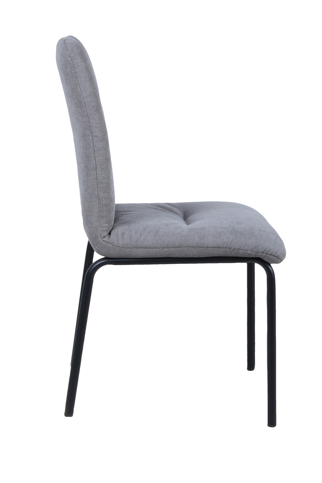 Möbilia - Stuhl, 2er-Set 44,5x55,5x87 cm hellgrau, schwarz