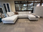 Wohnlandschaft Ottomane links Velourstoff Paros / Kronos-vorbestellbar-