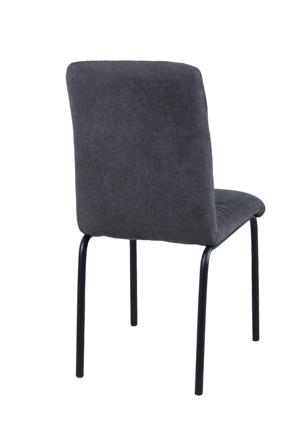 Möbilia - Stuhl, 2er-Set 44,5x55,5x87 cm dunkelgrau, schwarz