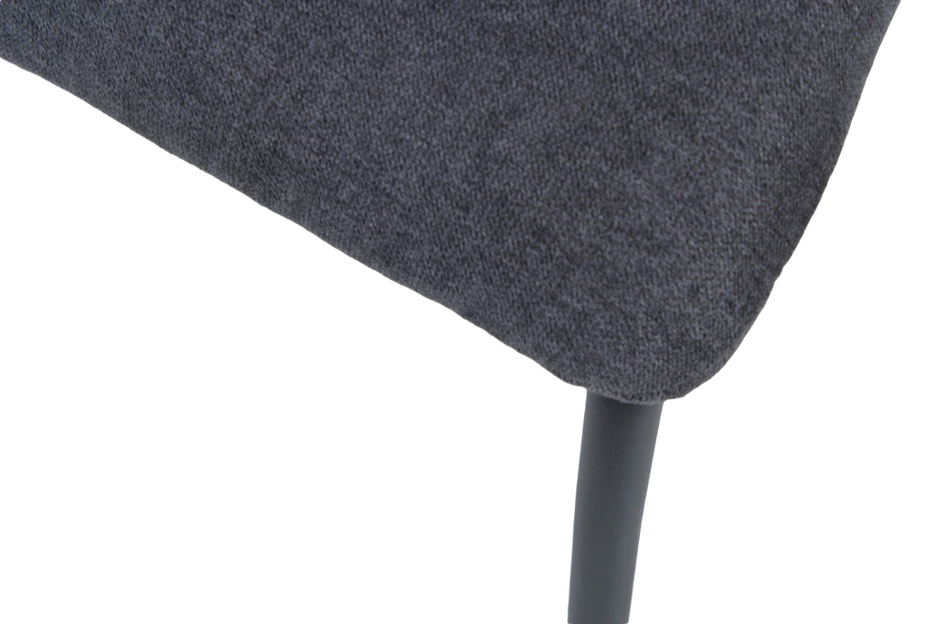 Möbilia - Stuhl, 2er-Set 44,5x55,5x87 cm dunkelgrau, schwarz
