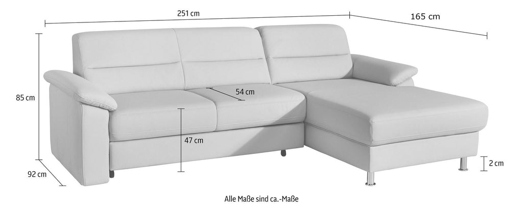 Ecksofa Ascara L-Form mit Bettfunktion