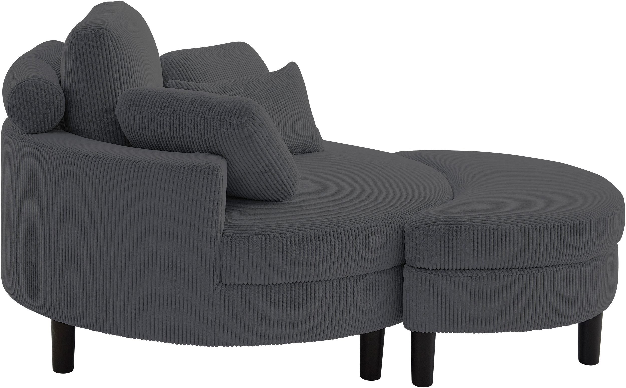 Rundsessel Cord Anthrazit
