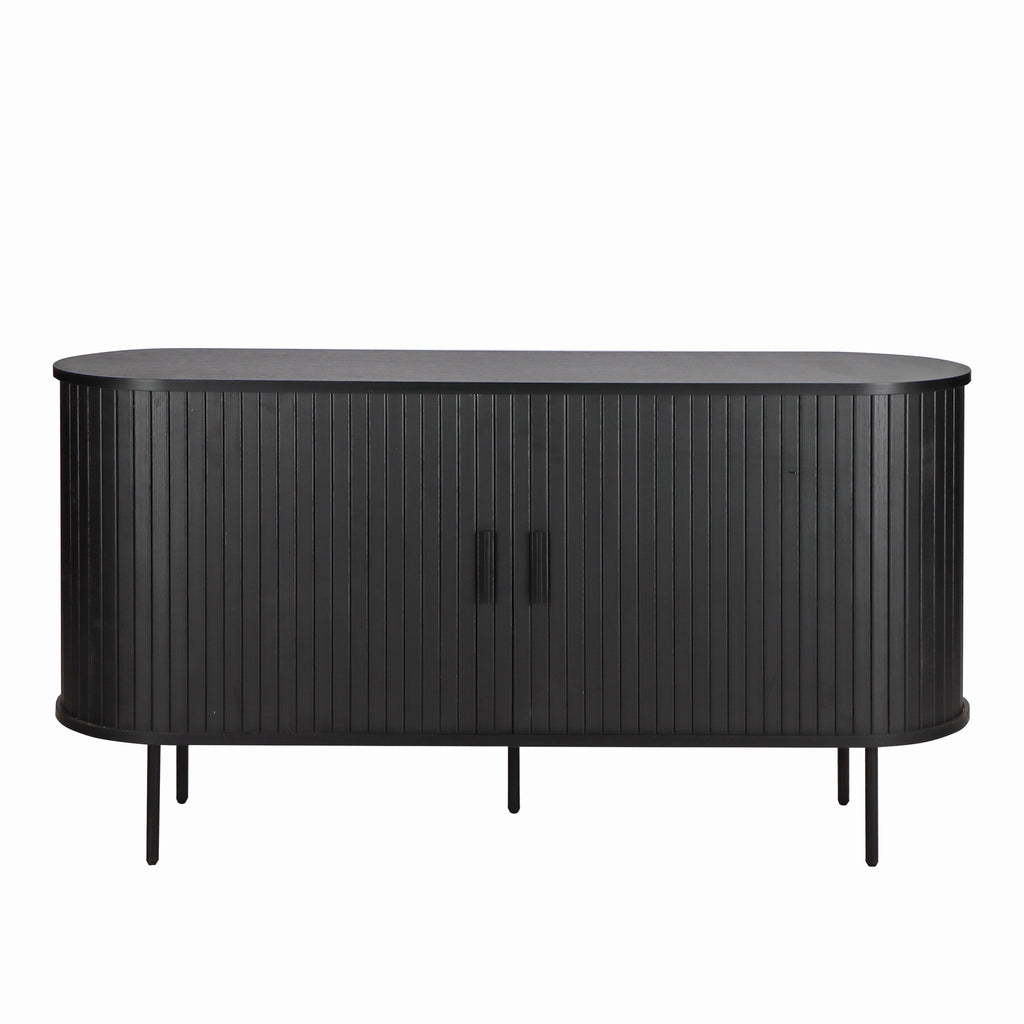 Möbilia - Sideboard 140x40x76 cm schwarz