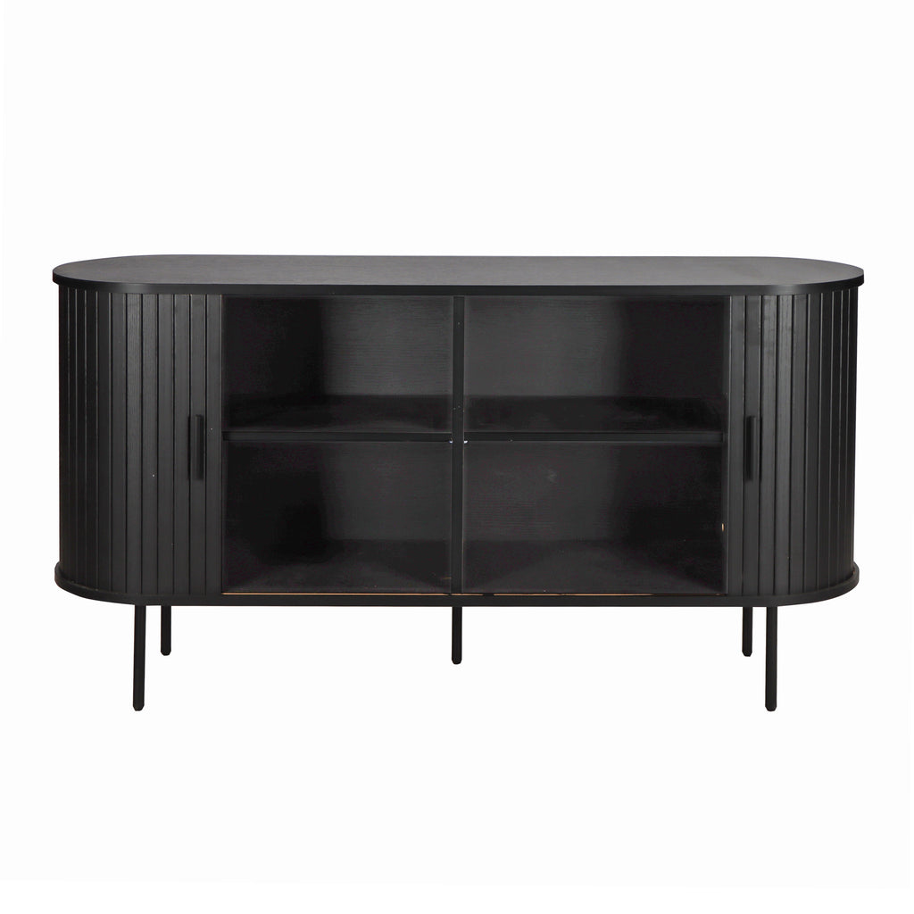 Möbilia - Sideboard 140x40x76 cm schwarz