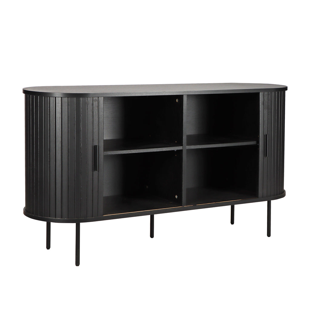 Möbilia - Sideboard 140x40x76 cm schwarz