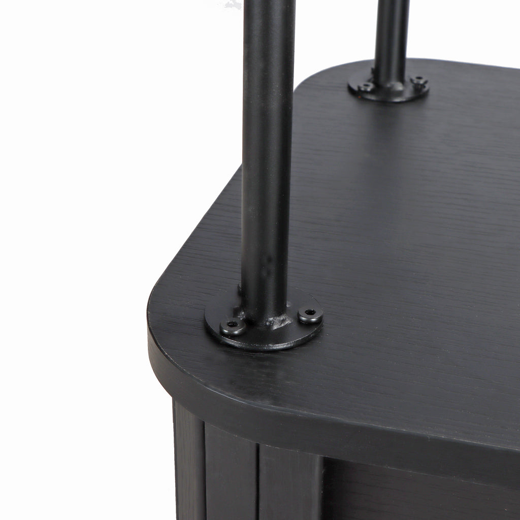 Möbilia - Sideboard 140x40x76 cm schwarz