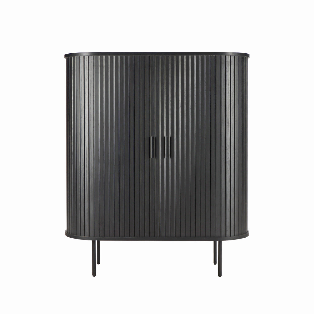 Möbilia - Kommode 100x40x118 cm schwarz