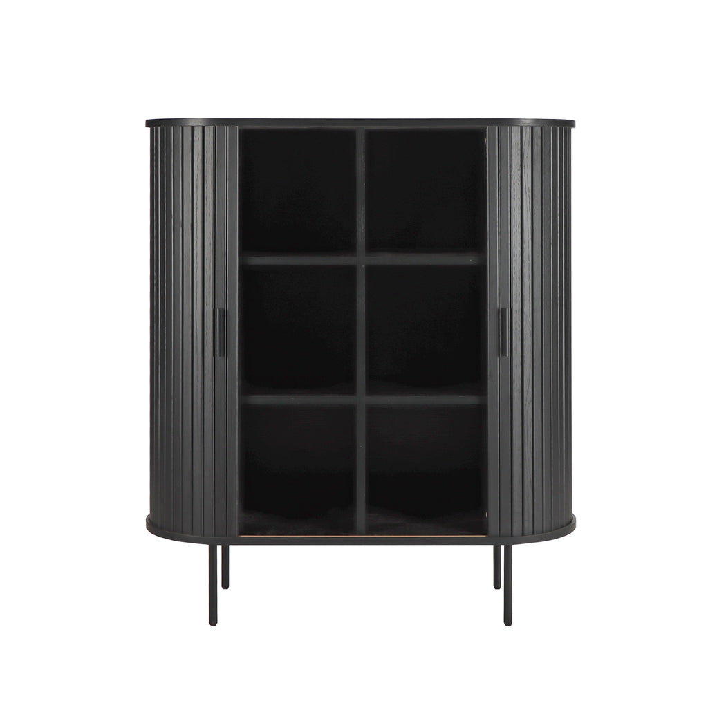 Möbilia - Kommode 100x40x118 cm schwarz