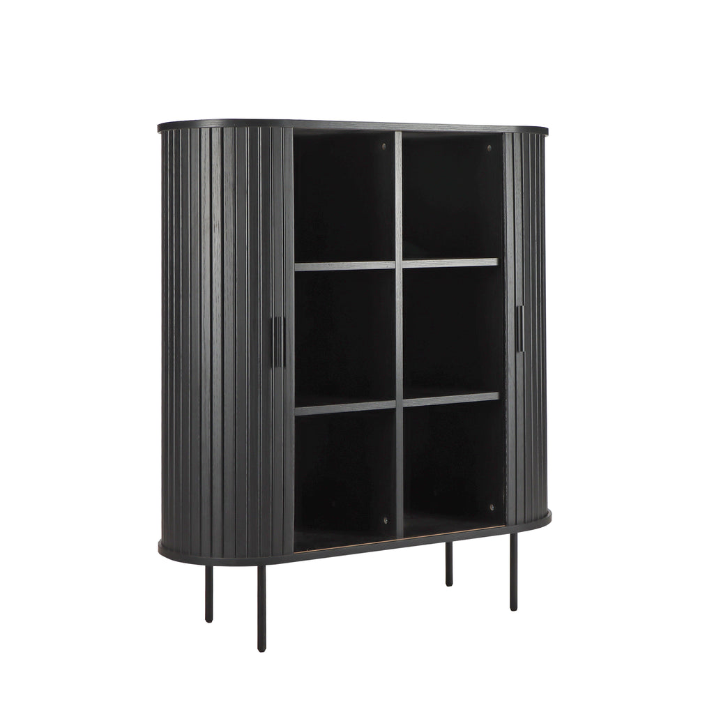 Möbilia - Kommode 100x40x118 cm schwarz