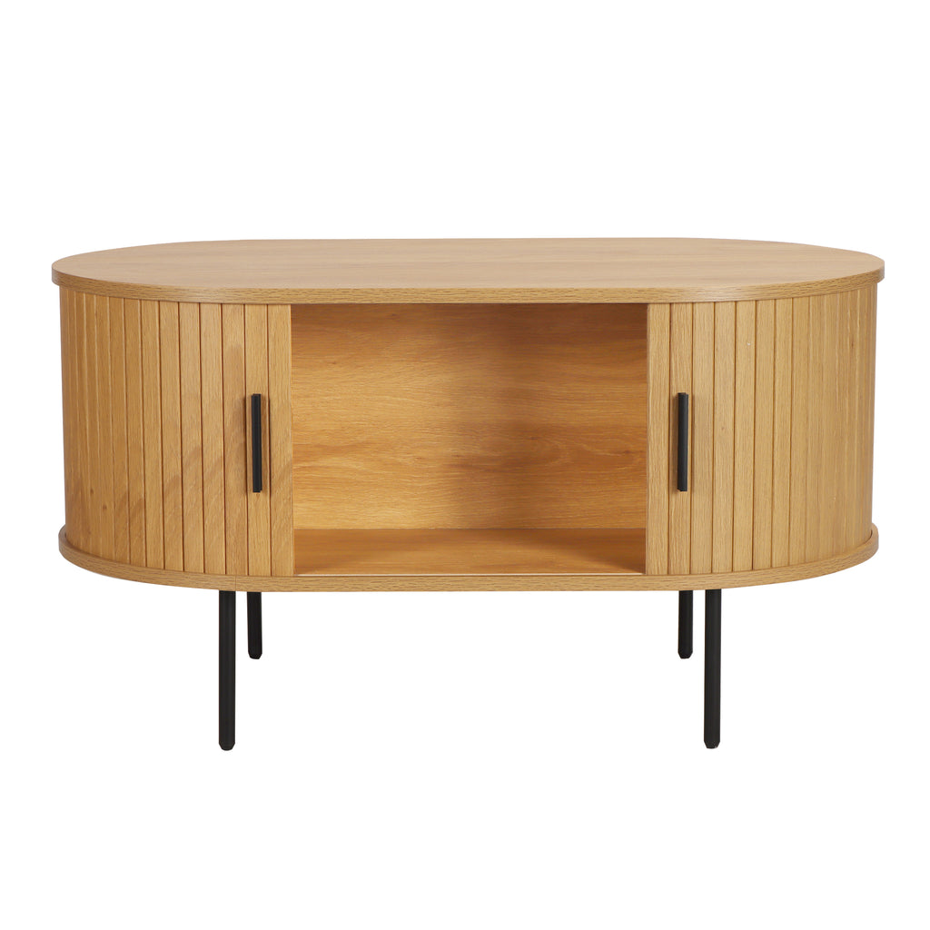 Möbilia - Couchtisch/TV-Board 100x60x55 cm natur, schwarz