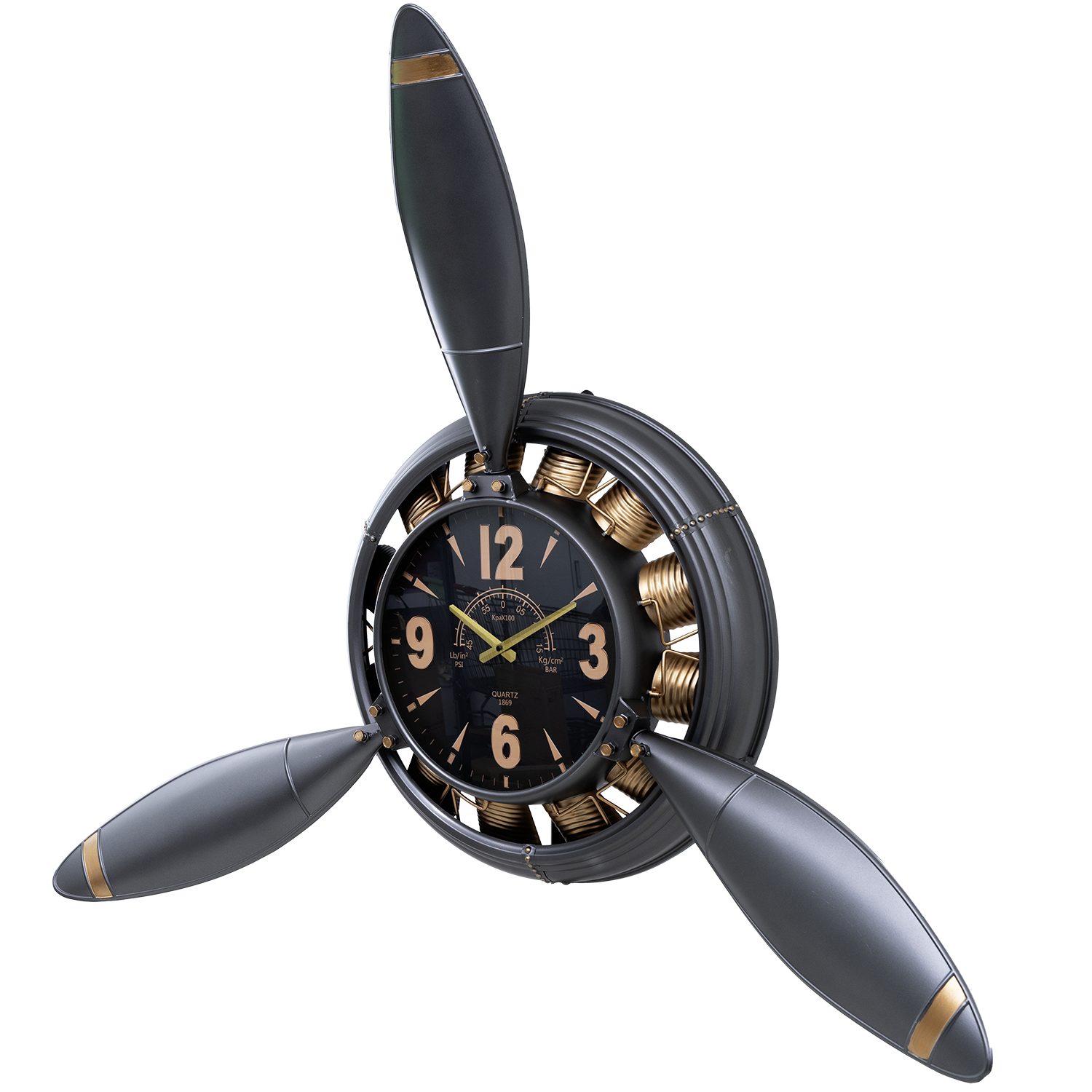 Wanduhr mit Propeller