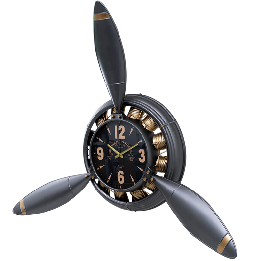 Wanduhr mit Propeller
