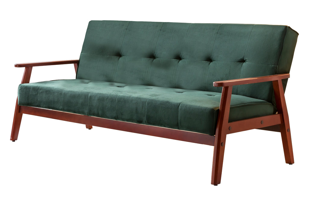 Sales Fever - Schlafsofa skandinavisch Samt tannengrün