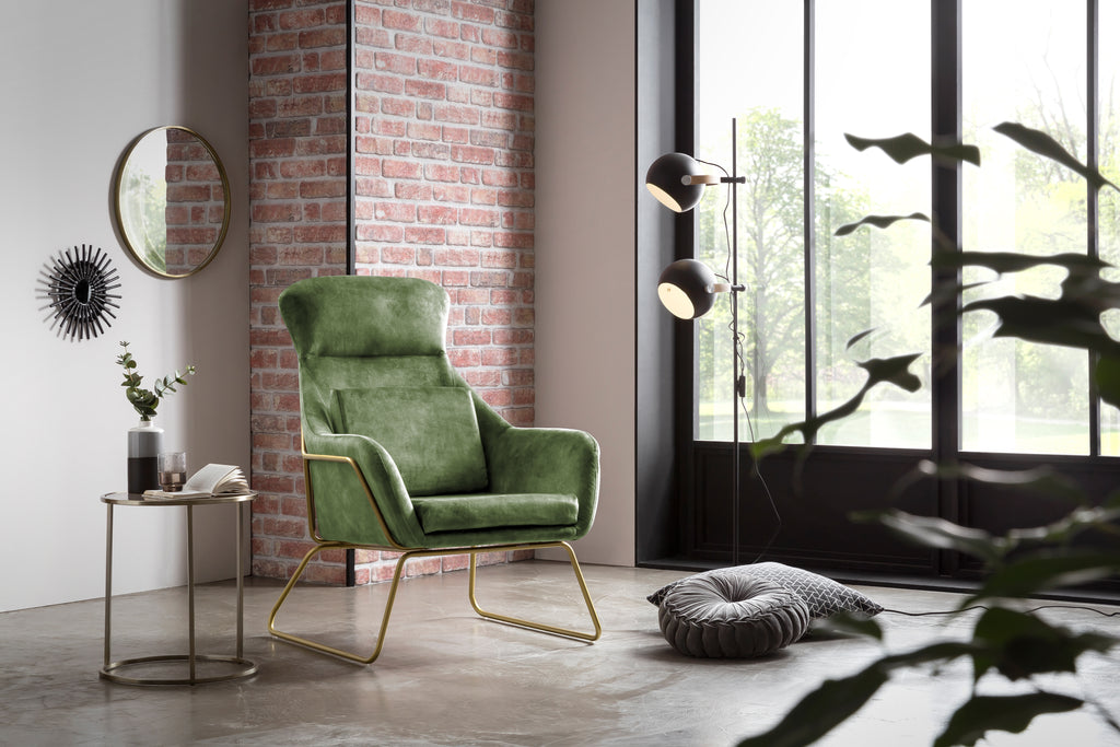 Sales Fever - Relaxsessel aus Samtvelours Grün#