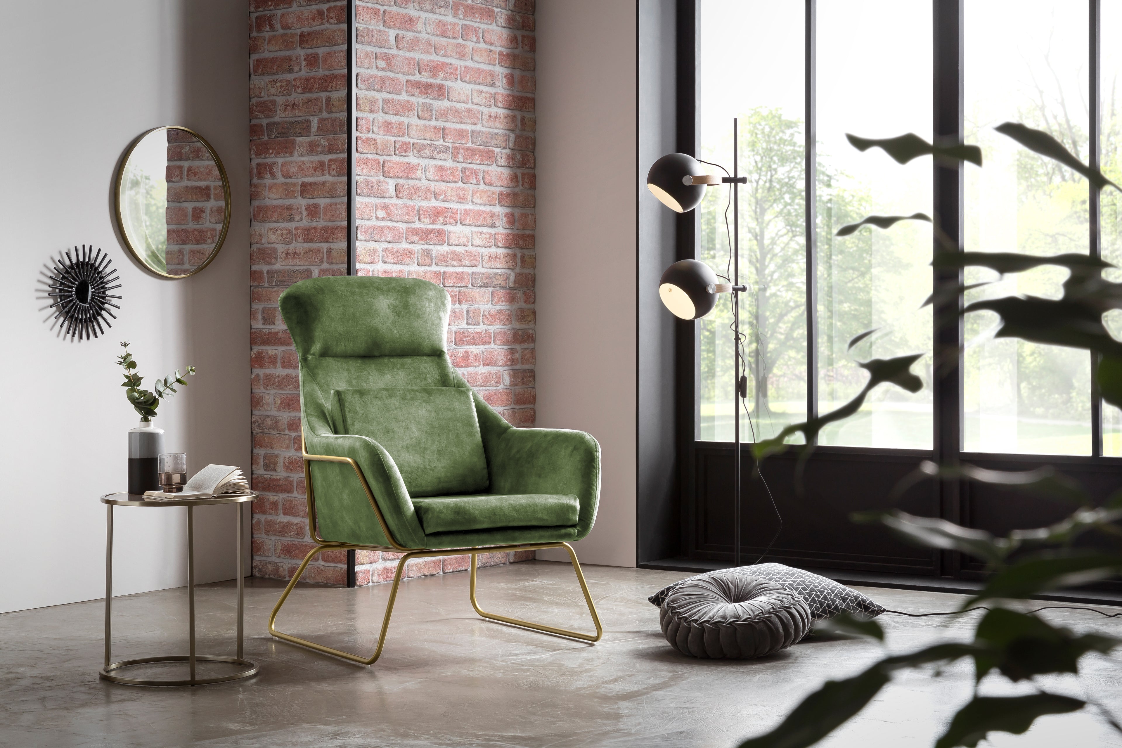 Sales Fever - Relaxsessel aus Samtvelours Grün#
