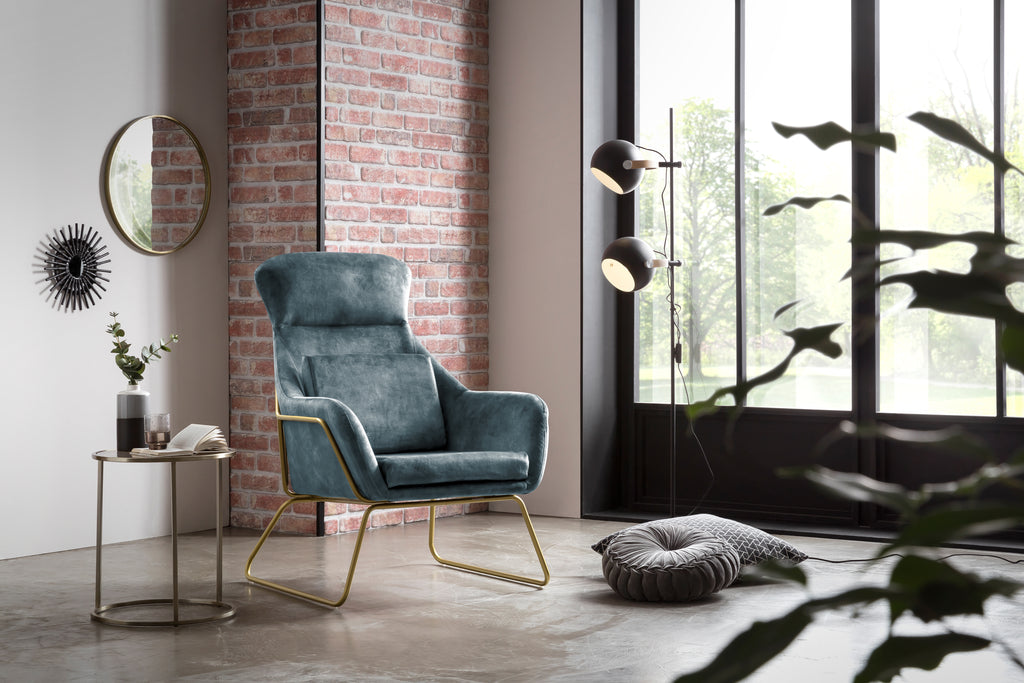 Sales Fever - Relaxsessel aus Samtvelours Blau#