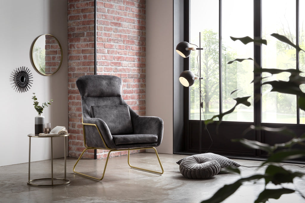 Sales Fever - Relaxsessel aus Samtvelours Grau#